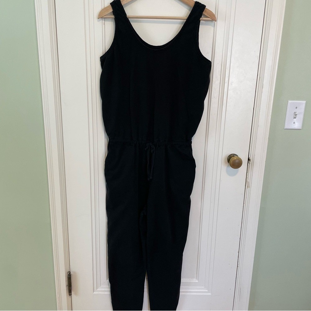 Frank & Eileen Cotton Jersey Tank Jumpsuit in Black Size Large - Picture 5 of 10